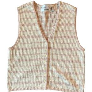 Allison Brittney Peach V-Neck Sweater Vest